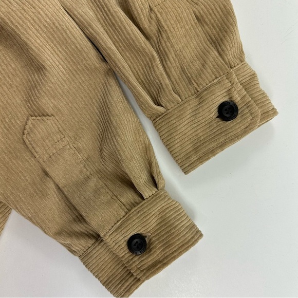 RSQ Oversized Long Sleeve Corduroy Shirt Sz Medium Tan Button Up - Picture 7 of 7